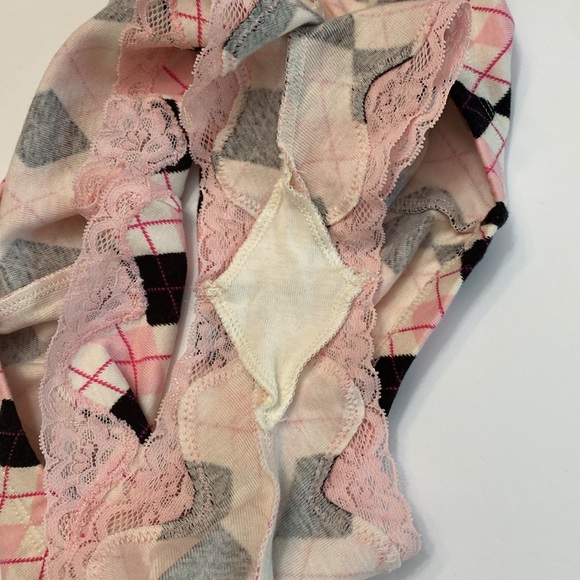 Like new 2004 Victoria’s Secret vintage cotton & lace argyle sleep shorties - Picture 5 of 5